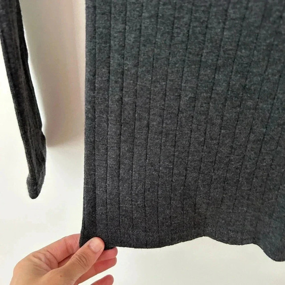 SUPERFIT MERINO ribbed grey TOP, wool cotton NATURAL - Picture 4 of 7